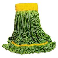 Boardwalk 1200MEA EcoMop Looped-End Mop Head, Recycled Fibers, Medium Size, Green