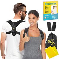 EttyX Posture Corrector for Women and Men – Breathable Upper Back Support Strap Improves Posture and Helps Neck and Back Pain – Comfortable Neoprene Posture Brace with Elastic Band, Exercise eBook