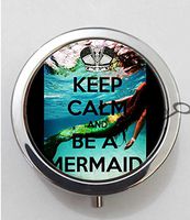 BlackKey Keep Calm And Be A Mermaid 3-Compartment Decorative Pocket Gift Box Case Organizer for Pill, Color 1 -74