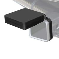 WOFTD Trailer Hitch Tube Cover, 2-Inch Rubber Trailer Receiver Plug Cap Fits Standard 2" Trailer Hitch receivers Class 3 4 5