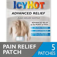 Icy Hot Advanced Relief Pain Relief Patches, 5 Count, Temporarily Relives Minor Pain Associated with Arthritis, Simple Backache, Muscle Strains, Sprains, Bruises, and Cramps