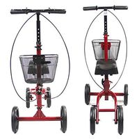 ZBYL Portable Knee Walker Folding Adjustable Walking Scooter Crutches Alternative for Leg and Foot Injuries