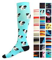 Compression Socks Women & Men 20-30mmhg by Wave (Pug, S/M)