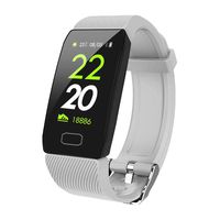 Dethler Smart Bracelet Heart Rate Pedometer Blood Pressure Monitor Bluetooth Wristband Smart Watches Gray