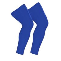 COLO Compression Leg Sleeves Knee Sleeve for Sport Football Basketball Cycling Strech Leg Knee Long Sleeve Blue (1 Pair) -M