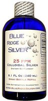 Blue Ridge Silver 25 ppm 8 oz Colloidal Silver Natural Immune Support Health Supplement