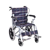 Wheelchair Medical Equipment Ultra-Light Travel, Folding Elderly Disabled with Handbrake, 16-inch Free Rear Wheel for Elderly, Handicapped, and Disabled Wide for adul