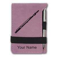 Mini Notepad, Flute, Personalized Engraving Included (Pink)