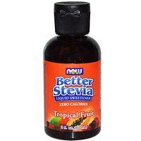 Better Stevia Liquid Sweetener, Tropical Fruit 2 fl oz by Now Foods (Pack of 3)