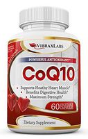 VibraxLabs CoQ10 Supplement, 200mg, for Energy Support and Heart, Brain, Digestive Health, Anti Aging, Pure, All Natural Ubiquinone with No Additives, Easy to Swallow Vegan Capsules, Made in USA