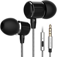 HAOMEJA Music Headphones/Earphones/Earbuds HD Sound Good HiFi DJ Bass in-Ear Headphones Earphones Cool Earbuds Premium Wired Earphones mic with Microphone (Black)