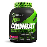 MusclePharm Combat Protein Powder, Essential Whey Protein Powder, Isolate Whey Protein, Casein and Egg Protein with BCAAs and Glutamine for Recovery, Triple Berry, 4-Pound, 54 Servings