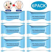 Cleaning Wet Wipes (6 Pack, 60 Pcs), Large Comfortable Hand Wipes for Family Travel Multifunctional Cleaning