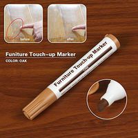 Clearance 🔥Tuscom Furniture Markers, Furniture Touch Up Marker, Scratch Repair Kit, Flet Tip Wood Markers, Markers and Wax Sticks, for Stains, Scratches, Wood Floors, Tables, Carpenters (Oak)