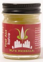 MJ's Herbals First Aid Salve - One Ounce Concentrate: Organic; All Purpose; Multi-Use; Treatment for Dry Skin, Eczema, Rashes, Cracked Skin, Itchy Insect Bites & Cuticles; No Parabens; No Synthetics