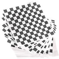 Avant Grub Deli Paper 300 Pack. Turn Your Backyard Cookout Party into a Race Day Event with Black And White Checkered Food Wrapping Papers. Grease-Resistant 12x12 Sandwich Wrap Prevents Food Stains
