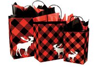 CakeSupplyShop Christmas Holiday Lumberjack Red & Black Buffallo Plaid Collection (6pack Gift Bags)