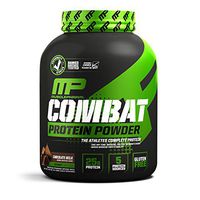 MusclePharm Combat Protein Powder, Essential Whey Protein Powder, Isolate Whey Protein, Casein and Egg Protein with BCAAs and Glutamine for Recovery, Chocolate Milk, 4-Pound, 52 Servings