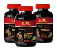 Enhancement Pills Male Size - Korean Ginseng 350MG - Weight Management Vitamins - 180 Capsules (3 Bottles)