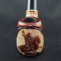 5.39'' Carved wooden smoking pipe . Best smoking pipes. WORLDWIDE shipping.