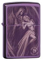 Zippo High Polish Purple Anne Stokes Pocket Lighter