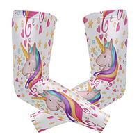 LEVEIS Unicorn Sports Compression Arm Sleeves for Baseball, Basketball, Football, Cycling, Golf 1 Pair 2 Sleeves