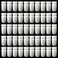 50 Empty Plastic Pill Bottles Cap Medicine Container Vitamin Capsule Case Holder