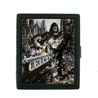 Metal Cigarette Case Vintage Poster D-087 King Kong Attacking The City Train