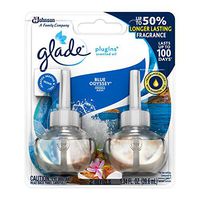 Glade PlugIns Scented Oil Refill Blue Odyssey, Essential Oil Infused Wall Plug In, Up to 50 Days of Continuous Fragrance, 1.34 oz, Pack of 2