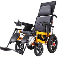 Premium Electric Power Wheelchair, Portable, Folding Motorized Wheelchair, Heavy Duty, Compact Folding Power Wheelchair, Black,12A