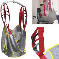 Patient Lift Medical Slings Transfer Belts Toilet Bath Shower Aids Full Body Divided Leg Straps Carrier Seating Cushion with Bold Commode Opening Support AnyBack Free Size Load 507 Lbs Gray