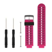 honecumi for Garmin Forerunner 235 Watch Bands Replacement Accessory Silicone Sport Wristband/Strap/for Garmin Forerunner 220/230/620/630/735XT/235Lite Watch Band for Men&Women (Rose Red/Black)