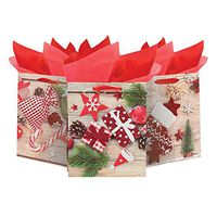 Gift Bags for Christmas - High Quality Xmas Gift Bags for Holiday Gift Giving - Bulk Mega Pack of 12 Assorted Designs