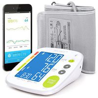 Greater Goods Bluetooth Blood Pressure Monitor Cuff, Smartphone Connected Health Monitoring for Home Use