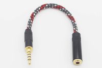 3.5mm Balanced Male to 3.5mm Stereo Female Silver Plated Headphone Earphone Audio Adapter Cable