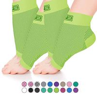 Go2 Plantar Fasciitis Socks|Best Ankle Compression Brace 22-25 mmHg|Arch Support Joint Heel Pain Relief|Foot Sleeves for Women and Men Reduce Swelling|Relieve Achilles Tendonitis(2p NG Medium)