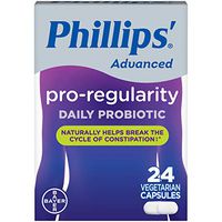 Phillips’ Advanced Pro-Regularity Probiotics for Women & Men with Good Bacteria to Naturally Support Regularity, 24 Capsules