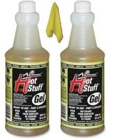 Avmor Hot Stuff Gel Oven Cleaner Pack of 2 Industrial Kitchen Bundle with Cloth