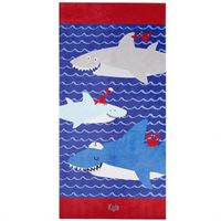 Onebycitess Beach Towel 100% Cotton 35''x70'' Soft Quick Dry Beach Blanket Bath Towel for Kids Adults(Shark Crab)
