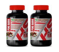 Immune System Booster for Adults - Pine BARK Extract 100 MG - Natural Appetite SUPPRESSANT - Digestion Support Supplement - 2 Bottles 120 Softgels