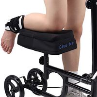 Give Me Soft Knee Walker Pad Cover, Comfort Memory Foam Knee Scooter Pad Cushion Accessory for Knee Roller - Reducing Pain & Fatigue, Comfy Cushion Easily Attaches to Most Walkers (Black)