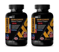 Colon Weight Loss Cleanse - Colon Cleanser 890 MG - Natural Complex - Ginger Root Herbal - 2 Bottles 180 Capsules