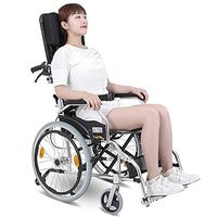 Ergonomic Wheelchair, Aluminum Frame Wheelchair, for Comfort (A)