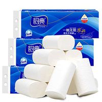 BOUTY New Paper Towels Household Soft Toilet Paper White Paper Towels 4 Layer Paper Towels Soft Skin-Friendly Paper Towels 12 Rolls Paper Towels