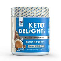 Coffee Keto Creamer (30 Servings) - Grass-Fed Butter, Coconut Oil, MCT Oil & Collagen Peptides - Zero Carbs, 100% Gluten & Dairy Free, Absorbs and Digests Easy, Delicious Italian Crème Cake Flavor