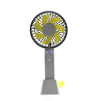 Mini Handheld Fan, XUNMEJ Battery Operated Personal Fan 3 Speed Adjustable USB Rechargeable Small Portable Electric Fan Stroller Desk Table Fan for Home Office Travel Outdoor (Gray)