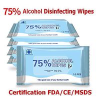 RHZPLO Disposable Wet Wipes, 10 Pack (100pcs) 75% Alco-HOL Cleaning Wet Wipes,Disinfectant Wipes Daily Disinfecting Use. (Antibacterial3)