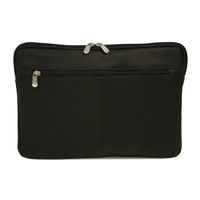 Piel Leather 13 Inch Zip Laptop Sleeve, Black, One Size