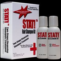 5 Pack - Stat! Hair Shampoo KIT Two-stage Treatment 2 Fl Oz Cleanser 2 Fl Oz Rinse with Free Im Baked Bro and Doob Tubes Sticker