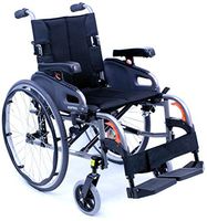Karman Healthcare Ultra Lightweight Adjustable Wheelchair, Diamond Black, 20"x16"